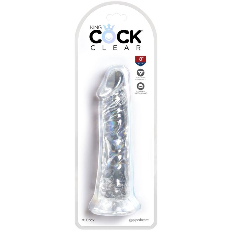 KING COCK - CLEAR REALISTIC PENIS 19.7 CM TRANSPARENT - My naughty haven #
