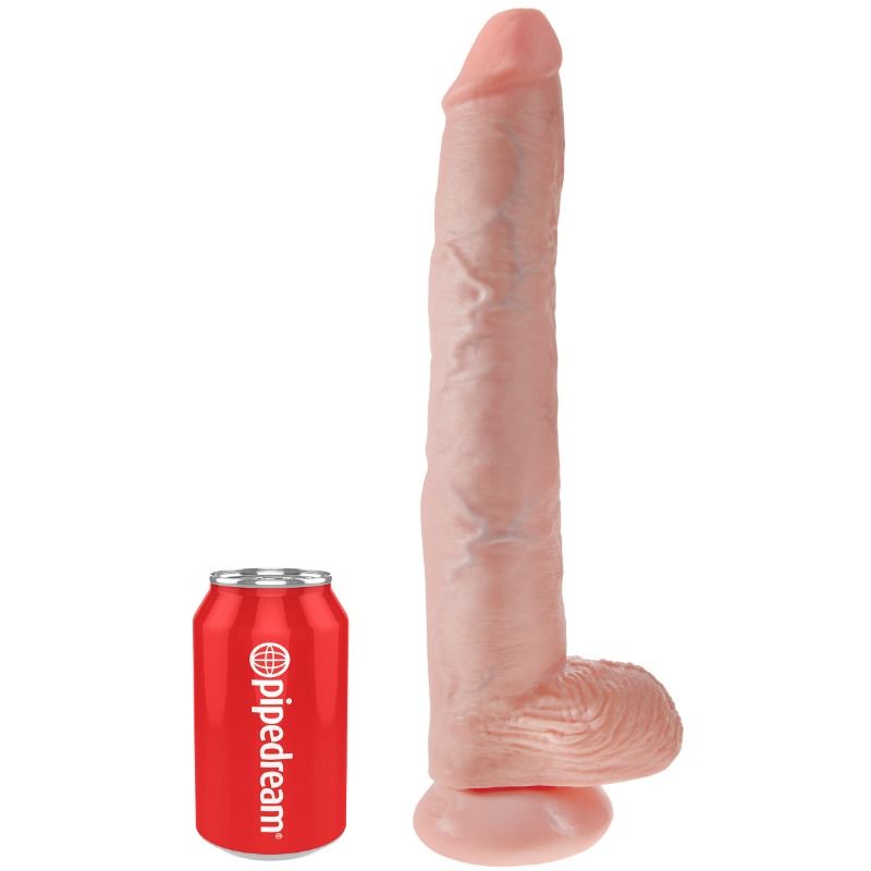 KING COCK - DILDO WITH BALLS 35.6 CM FLESH - My naughty haven #