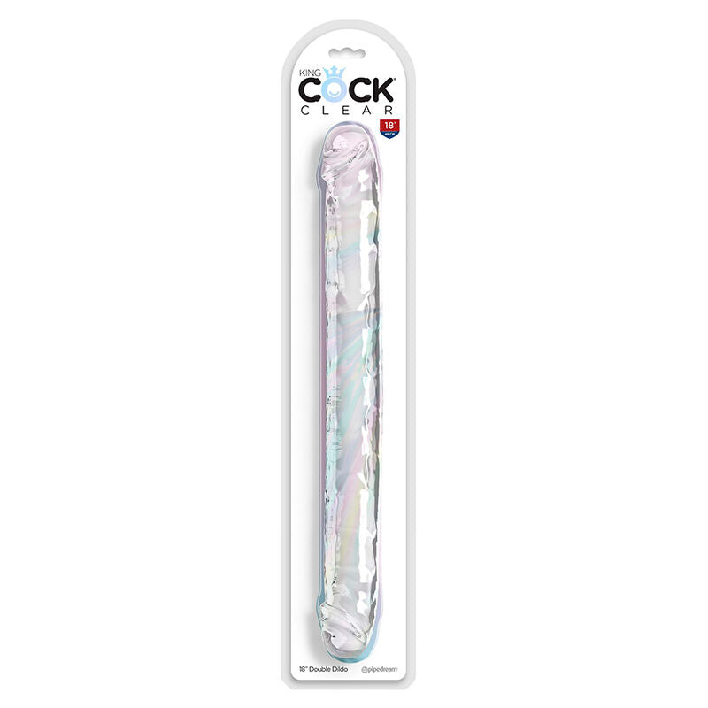 KING COCK - DOUBLE TROUBLE DOUBLE DILDO 46 CM CLEAR - My naughty haven #