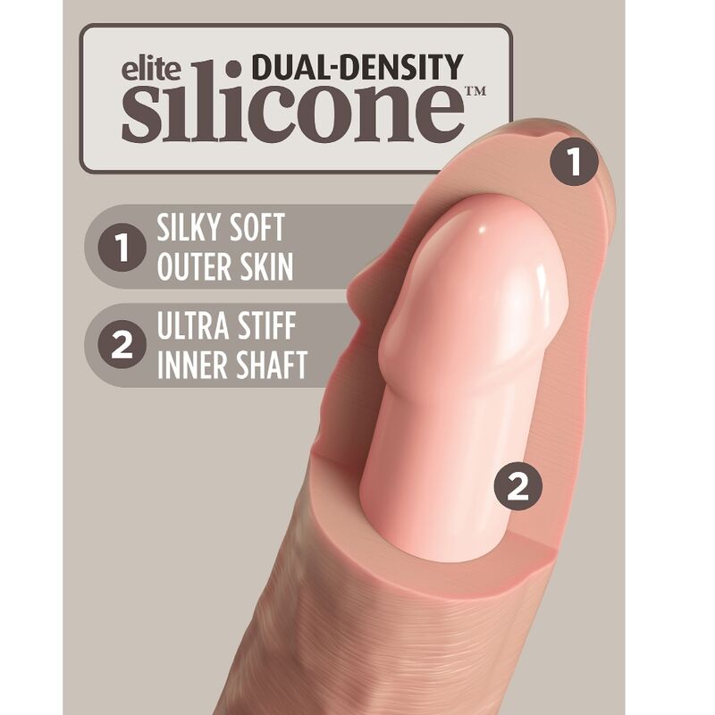 KING COCK - ELITE REALISTIC DILDO VIBRATOR & SILICONE REMOTE CONTROL 23 CM - My naughty haven #