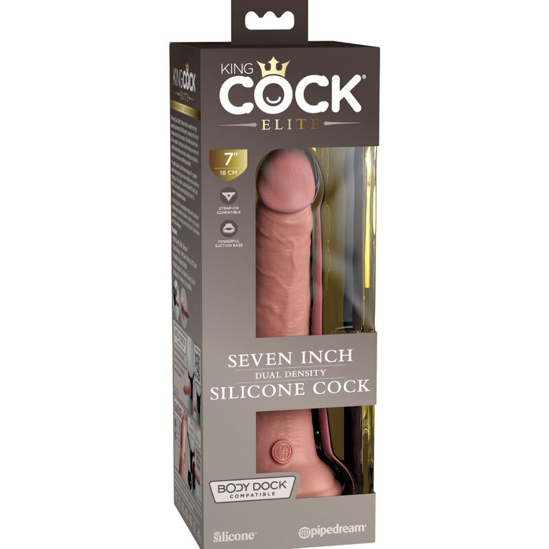 KING COCK - ELITE REALISTIC SILICONE DILDO 17.8 CM - My naughty haven #