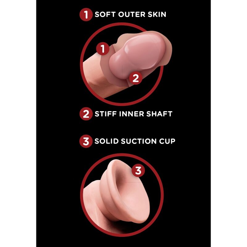 KING COCK - PLUS 3D DILDO SWINGING BALLS 12.7 CM - My naughty haven #