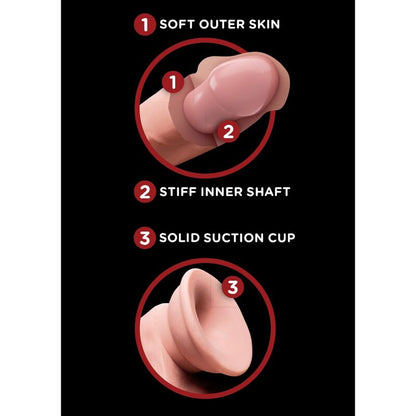 KING COCK - PLUS 3D DILDO SWINGING BALLS 20.3 CM - My naughty haven #