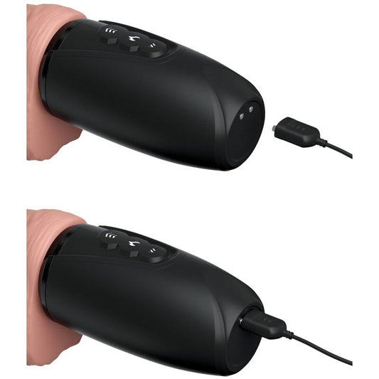 KING COCK - PLUS TRIPLE THREAT ВИБРАТОР СВЕТЪЛ ЦВЯТ НА КОЖАТА