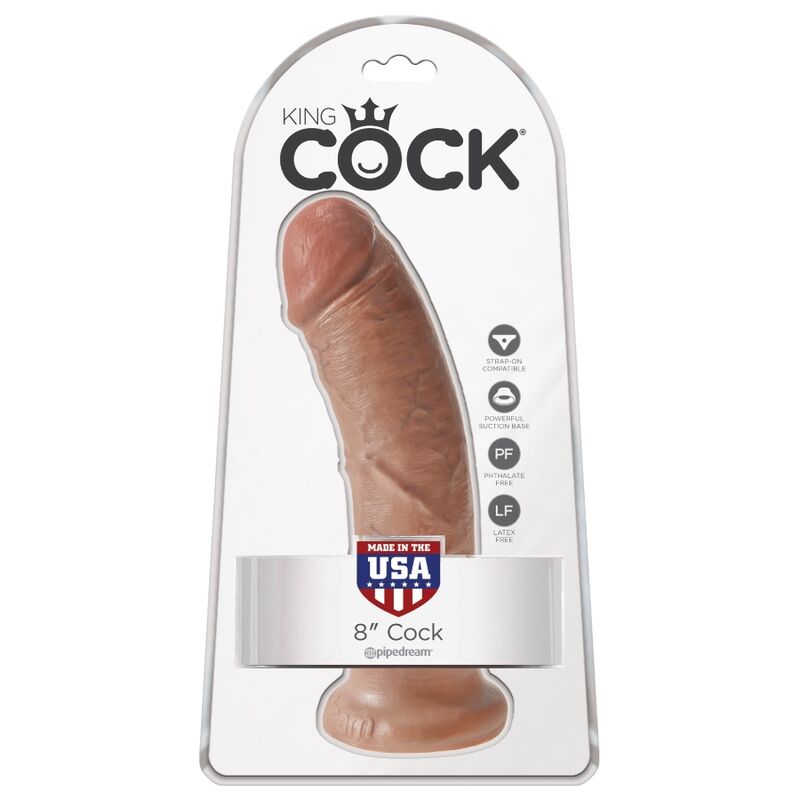 KING COCK - REALISTIC PENIS 19.5 CM CARAMEL - My naughty haven #