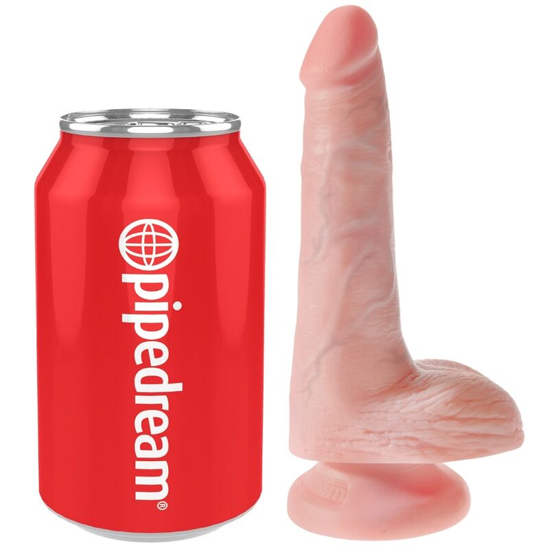 KING COCK - REALISTIC PENIS WITH BALLS 13.5 CM LIGHT - My naughty haven #