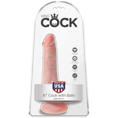 KING COCK - REALISTIC PENIS WITH BALLS 13.5 CM LIGHT - My naughty haven #