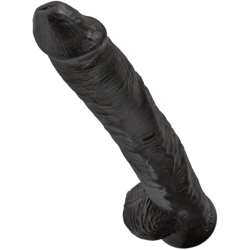 KING COCK - REALISTIC PENIS WITH BALLS 30.5 CM BLACK - My naughty haven #