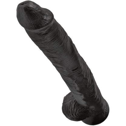 KING COCK - REALISTIC PENIS WITH BALLS 30.5 CM BLACK - My naughty haven #