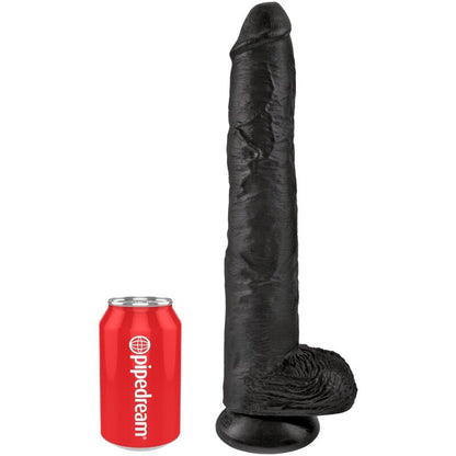 KING COCK - REALISTIC PENIS WITH BALLS 30.5 CM BLACK - My naughty haven #