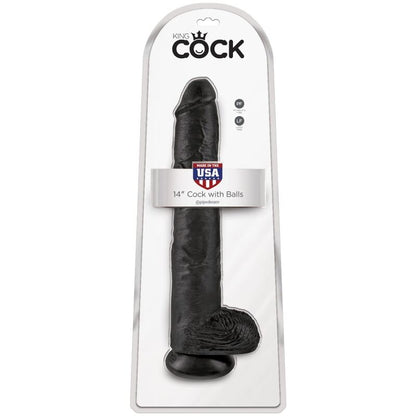 KING COCK - REALISTIC PENIS WITH BALLS 30.5 CM BLACK - My naughty haven #