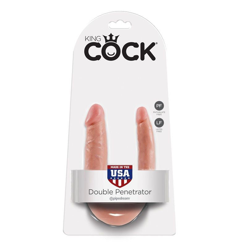 KING COCK - U-SHAPED SMALL DOUBLE TROUBLE FLESH 12.7 CM - My naughty haven #