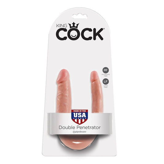 KING COCK - U-SHAPED SMALL DOUBLE TROUBLE FLESH 12.7 CM - My naughty haven #