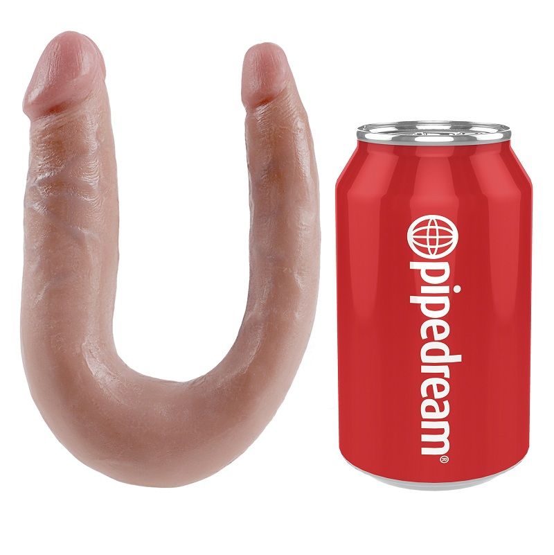 KING COCK - U-SHAPED SMALL DOUBLE TROUBLE FLESH 12.7 CM - My naughty haven #