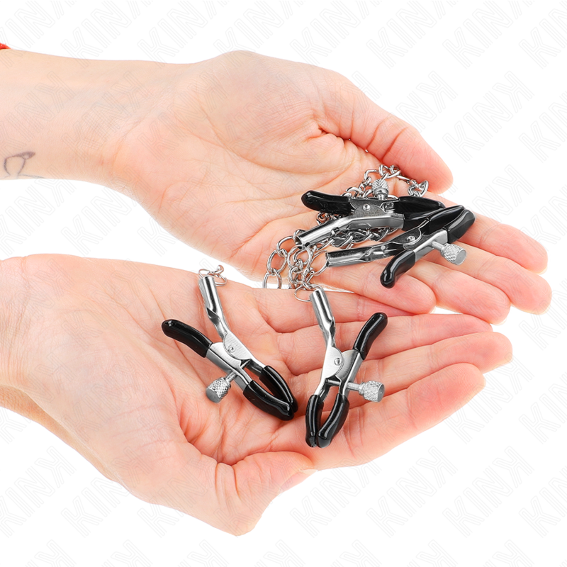 KINK - 4 NIPPLE AND CLIT CLAMPS ADJUSTABLE SILVER - My naughty haven #