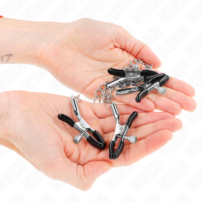 KINK - 4 NIPPLE AND CLIT CLAMPS ADJUSTABLE SILVER - My naughty haven #