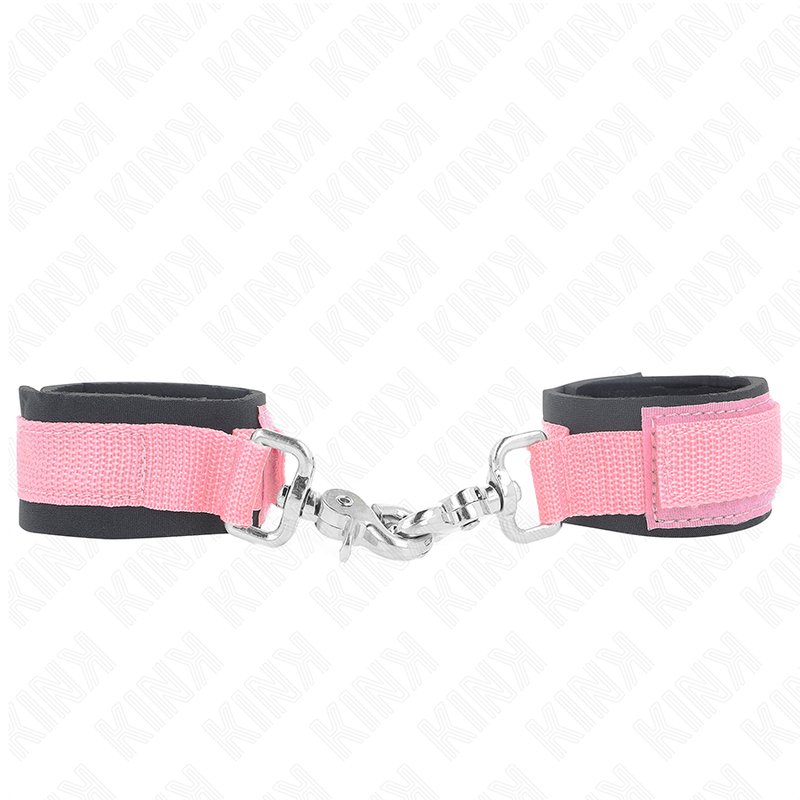 KINK - ADJUSTABLE NEOPRENE WRIST RESTRAINTS PINK ADJUSTABLE 22-34 CM - My naughty haven #