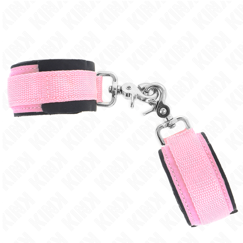 KINK - ADJUSTABLE NEOPRENE WRIST RESTRAINTS PINK ADJUSTABLE 22-34 CM - My naughty haven #