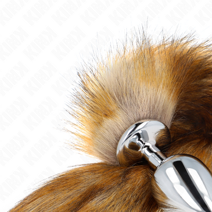 KINK - ANAL PLUG SIZE L 10 X 4 CM WITH SYNTHETIC TAIL 40 CM BROWN - My naughty haven #