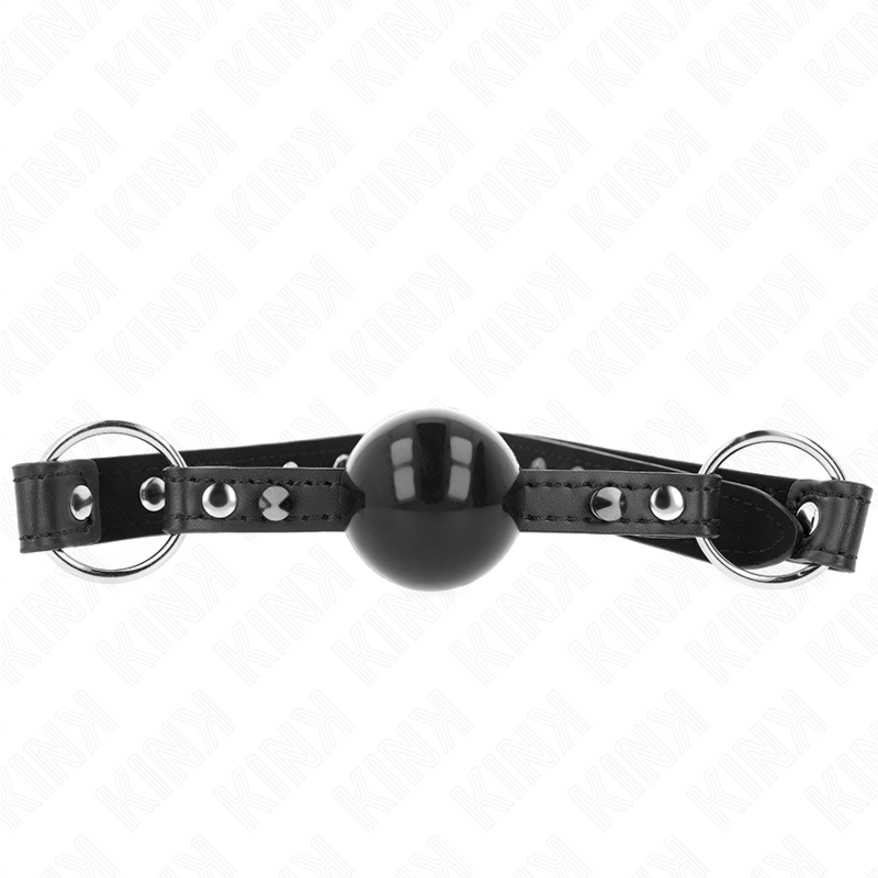 KINK - BALL 4 CM GAG WITH TIP RIVET AND SNAP LOCK 65 x 2 CM - My naughty haven #