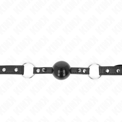 KINK - BALL 4 CM GAG WITH TIP RIVET AND SNAP LOCK 65 x 2 CM - My naughty haven #