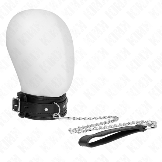 KINK - BASIC MODEL COLLAR WITH LEASH 65 CM MODEL 1 53 X 6 CM - My naughty haven #