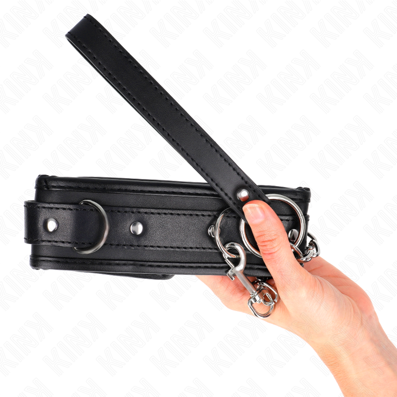 KINK - BASIC MODEL COLLAR WITH LEASH 65 CM MODEL 1 53 X 6 CM - My naughty haven #