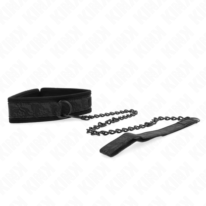 KINK - BASIC MODEL COLLAR WITH LEASH 77 CM MODEL 5 AJUSTABLE 34-54 CM X 5 CM - My naughty haven #