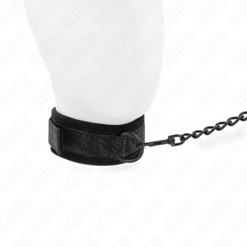 KINK - BASIC MODEL COLLAR WITH LEASH 77 CM MODEL 5 AJUSTABLE 34-54 CM X 5 CM - My naughty haven #