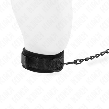 KINK - BASIC MODEL COLLAR WITH LEASH 77 CM MODEL 5 AJUSTABLE 34-54 CM X 5 CM - My naughty haven #