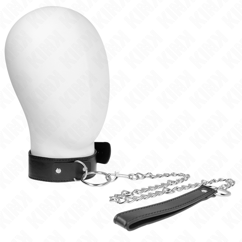 KINK - BASIC MODEL COLLAR WITH LEASH MODEL 4 ADJUSTABLE 36-43 CM - My naughty haven #