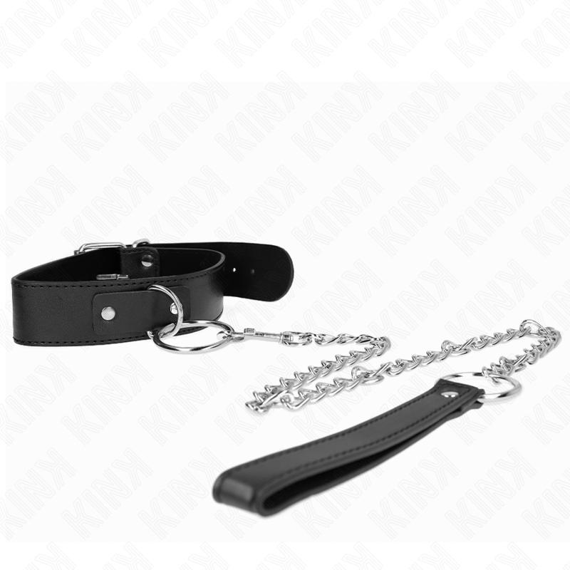 KINK - BASIC MODEL COLLAR WITH LEASH MODEL 4 ADJUSTABLE 36-43 CM - My naughty haven #