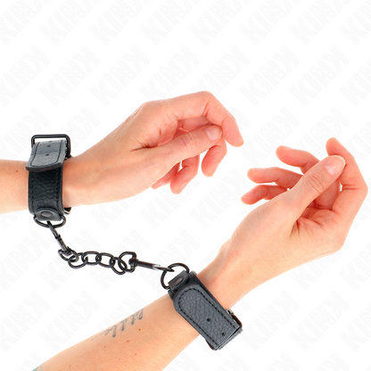 KINK - BEGINNER HAND CUFFS ADJUSTABLE 13-23 CM X 2.2 CM - My naughty haven #
