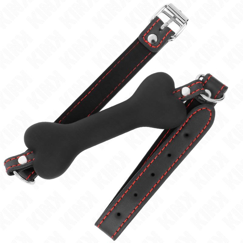 KINK - BLACK BONE 12 CM GAG 63 x 2 CM - My naughty haven #