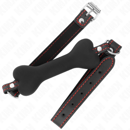 KINK - BLACK BONE 12 CM GAG 63 x 2 CM - My naughty haven #