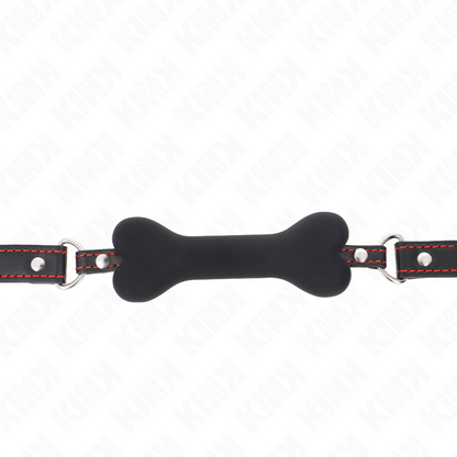 KINK - BLACK BONE 12 CM GAG 63 x 2 CM - My naughty haven #