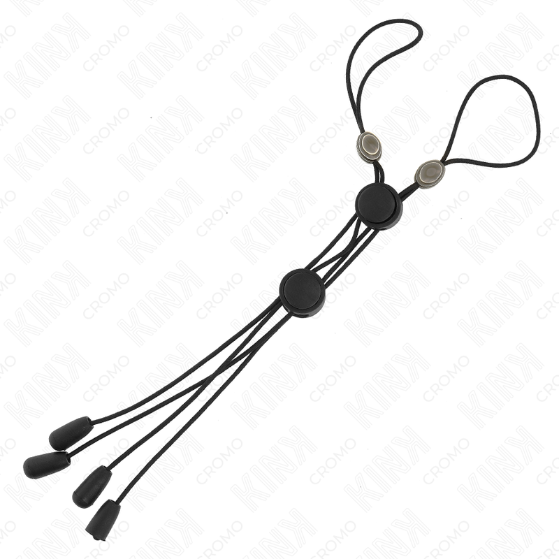 KINK - BLACK DETAIL NIPPLE CLAMPS WITH BLACK ELASTIC - My naughty haven #