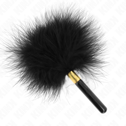 KINK - BLACK GOLD METAL TICKLE FEATHERS 18 CM - My naughty haven #