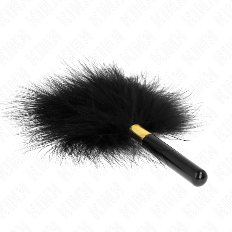 KINK - BLACK GOLD METAL TICKLE FEATHERS 18 CM - My naughty haven #