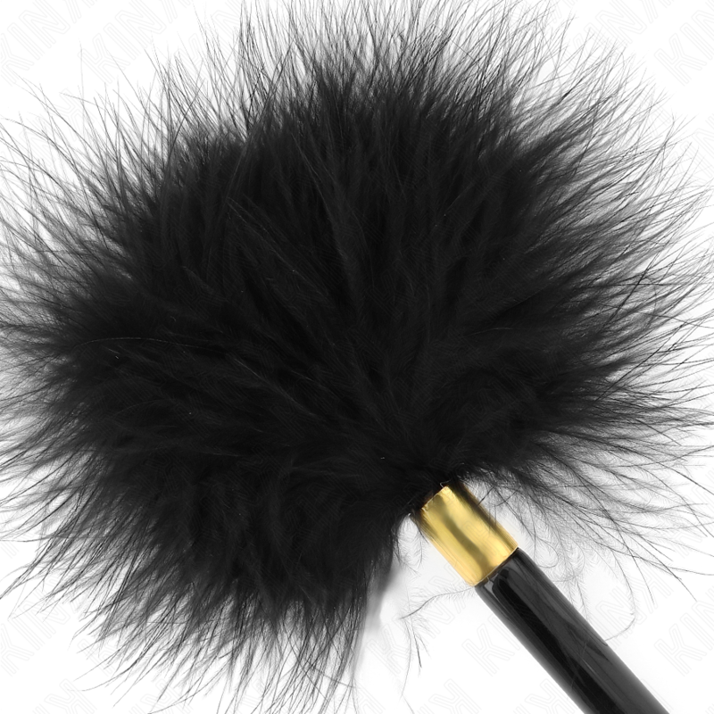 KINK - BLACK GOLD METAL TICKLE FEATHERS 18 CM - My naughty haven #