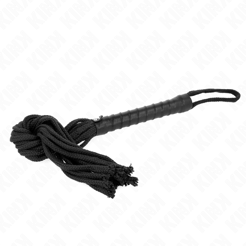 KINK - BLACK ROPE WHIP 56 CM - My naughty haven #