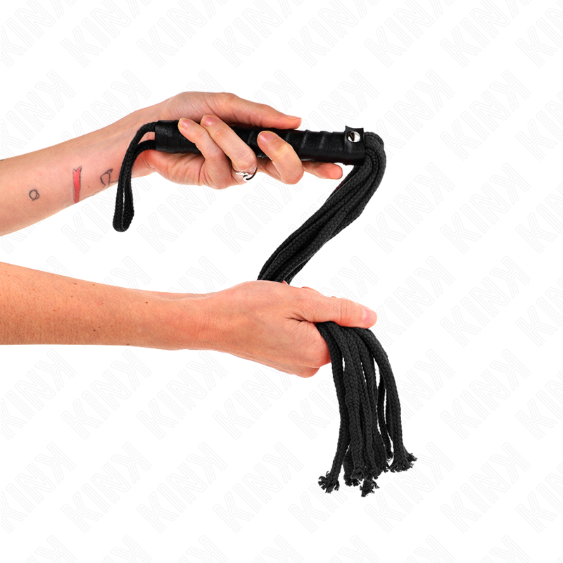 KINK - BLACK ROPE WHIP 56 CM - My naughty haven #