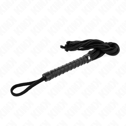 KINK - BLACK ROPE WHIP 56 CM - My naughty haven #