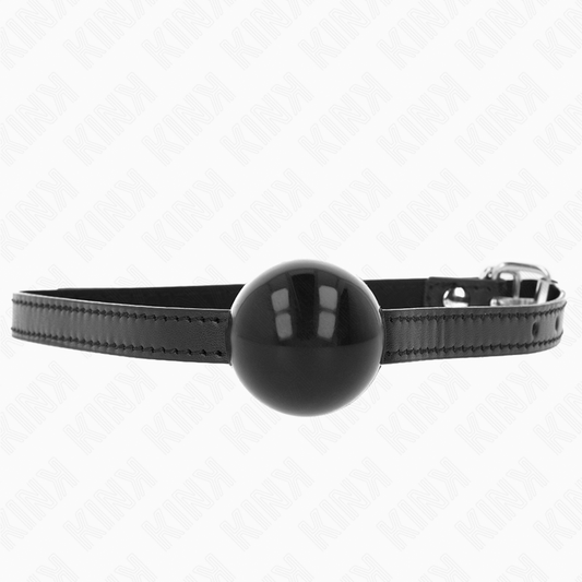 KINK - BLACK SINGLE SOLID BALL 4 CM GAG 65 x 1.5 CM - My naughty haven #