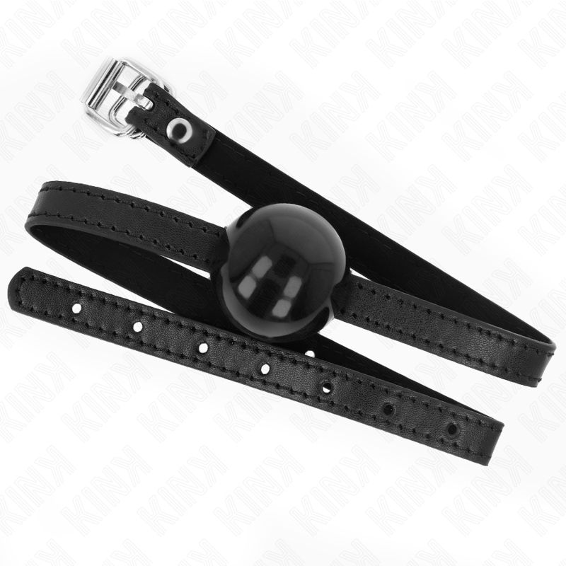 KINK - BLACK SINGLE SOLID BALL 4 CM GAG 65 x 1.5 CM - My naughty haven #