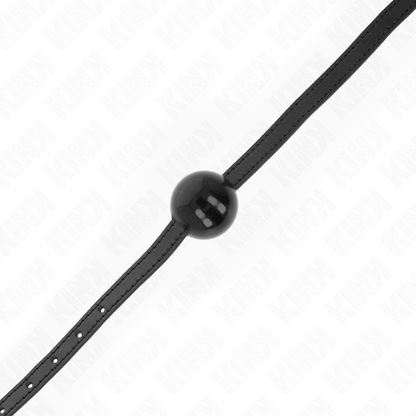 KINK - BLACK SINGLE SOLID BALL 4 CM GAG 65 x 1.5 CM - My naughty haven #
