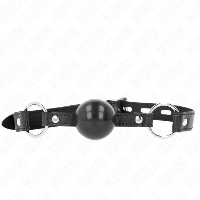 KINK - BLACK TPE BALL 4 CM GAG 60 x 2 CM - My naughty haven #