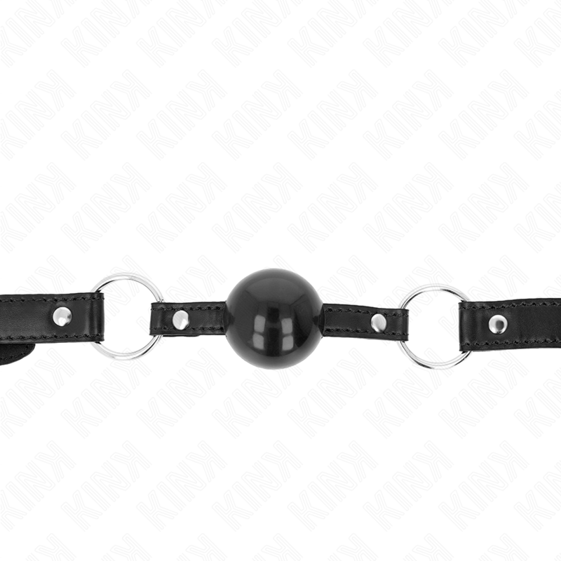KINK - BLACK TPE BALL 4 CM GAG 60 x 2 CM - My naughty haven #
