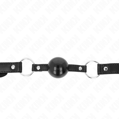 KINK - BLACK TPE BALL 4 CM GAG 60 x 2 CM - My naughty haven #