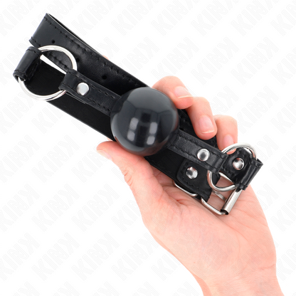 KINK - BLACK TPE BALL 4 CM GAG 60 x 2 CM - My naughty haven #